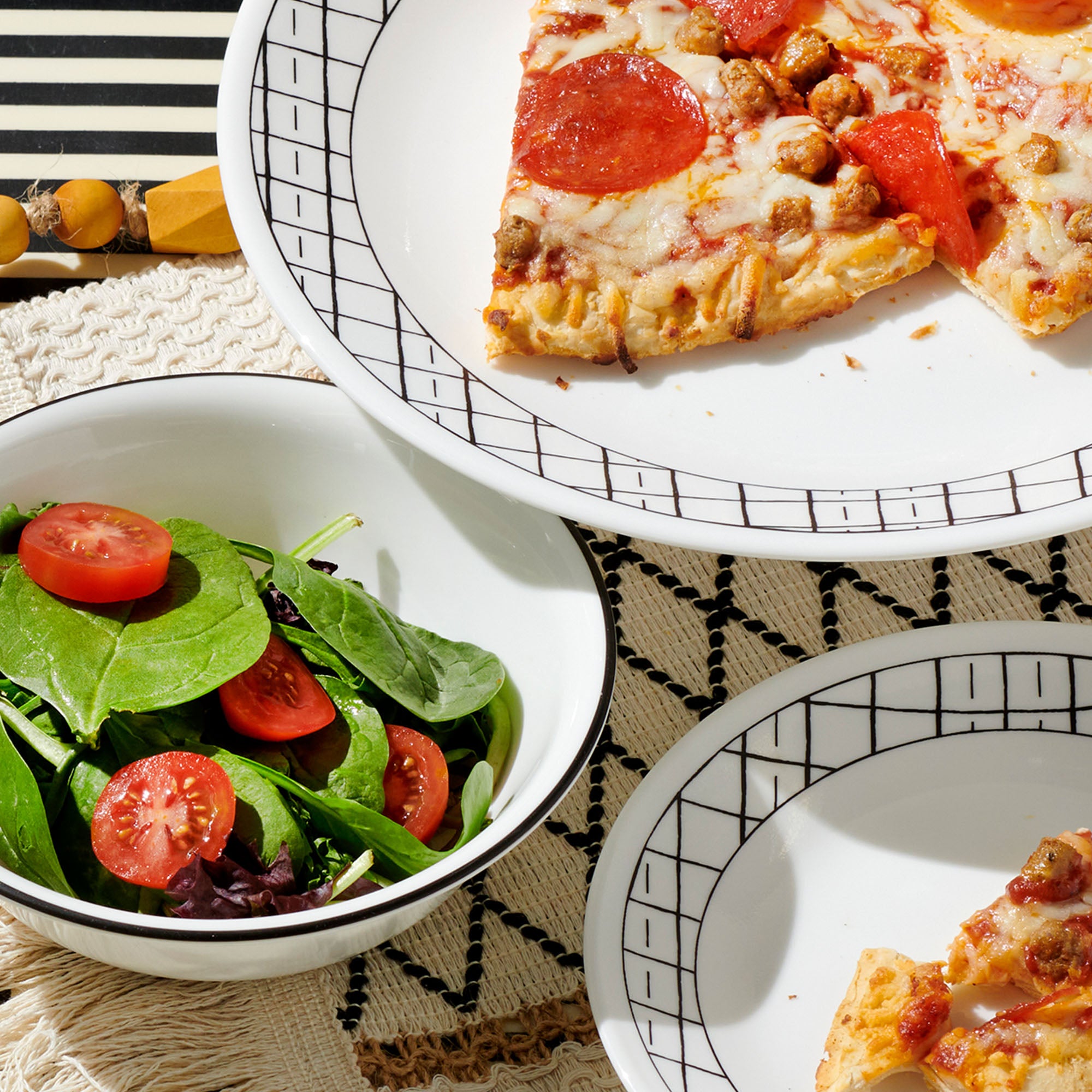 Corelle® Delicate Grid 18-piece Dinnerware Set, Service for 6 - Image 7