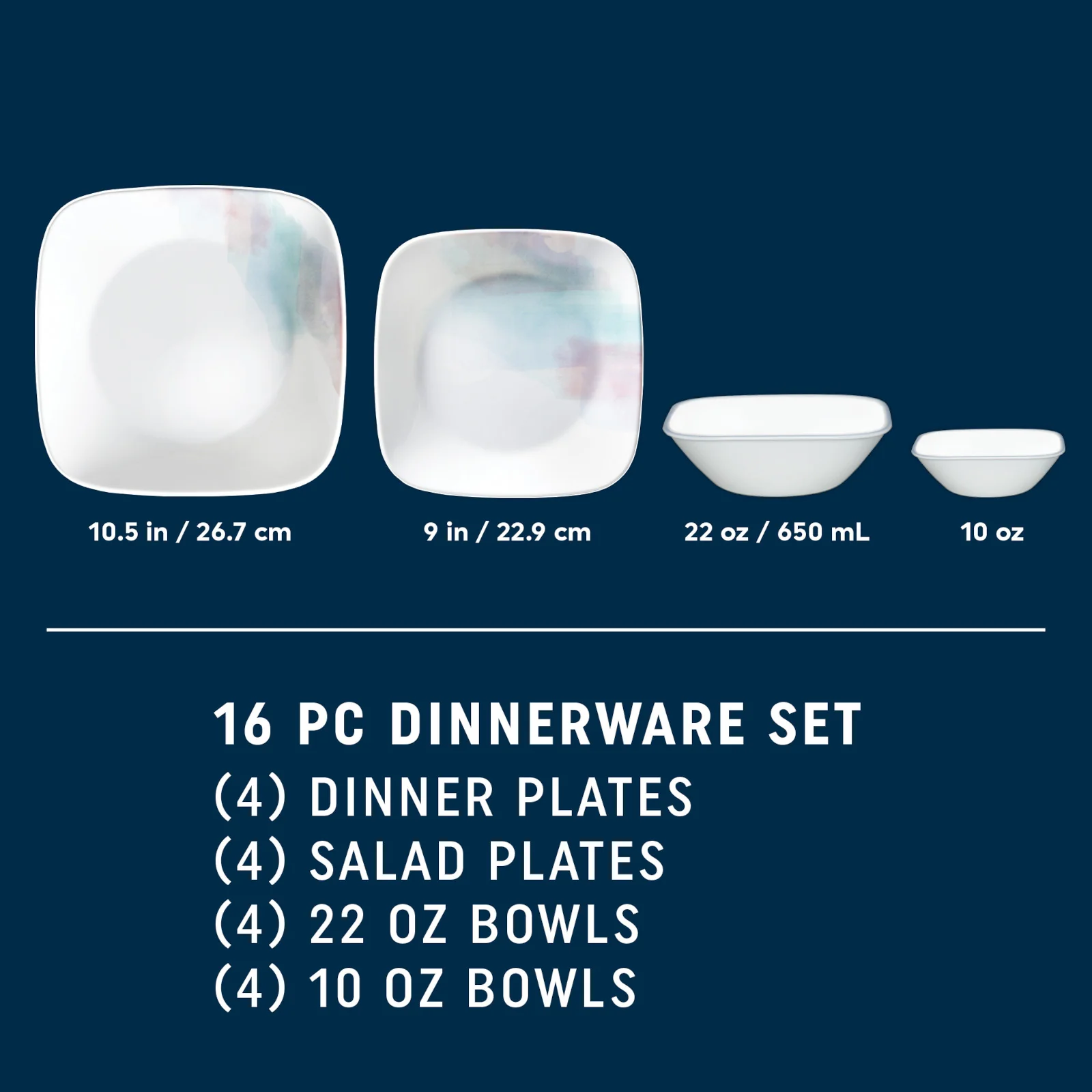 Corelle® Aquarello 16-piece Dinnerware Set, Service for 4 - Image 2
