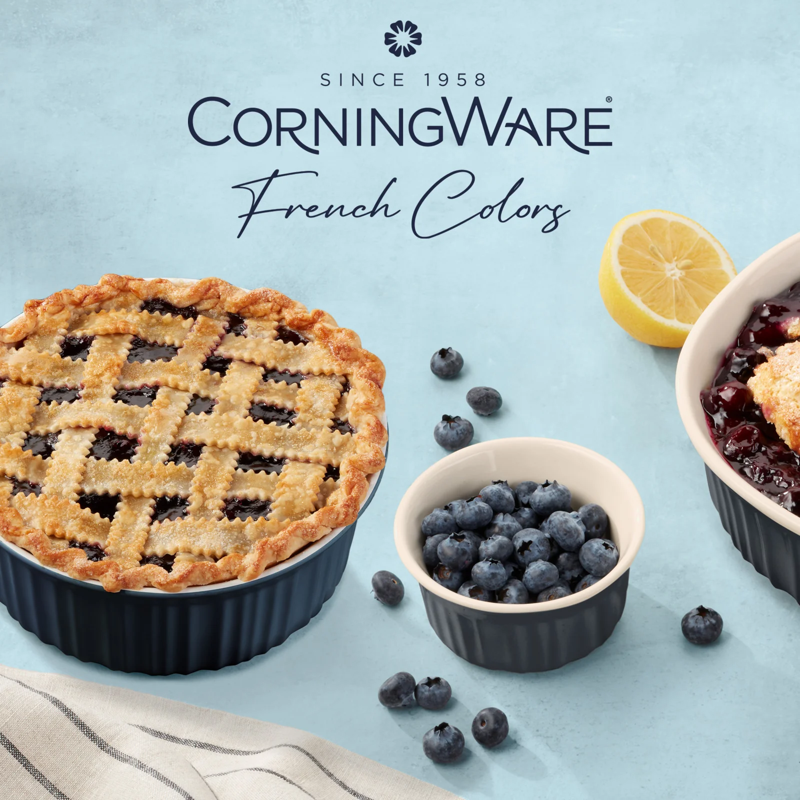 CorningWare® French Colors 12-piece Oval Bakeware Set, Navy - Image 5