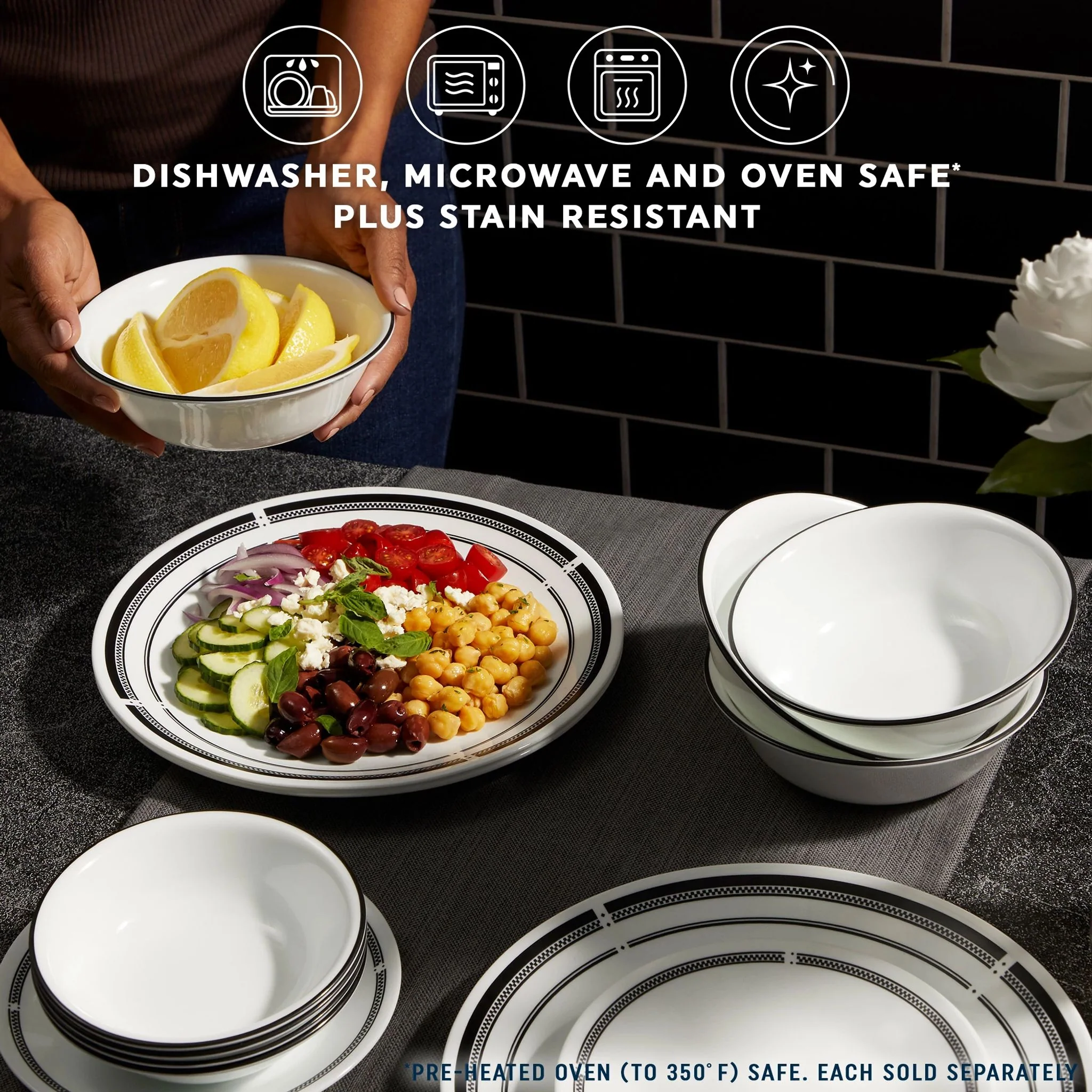 Corelle® Brasserie 6.75" Appetizer Plate, 6-pack - Image 2