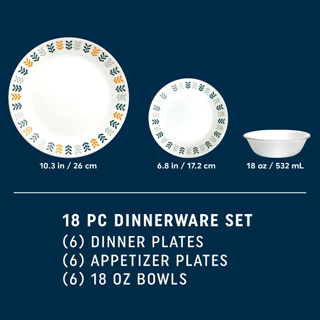 Corelle® Anders 18-piece Dinnerware Set, Service for 6 - Image 2