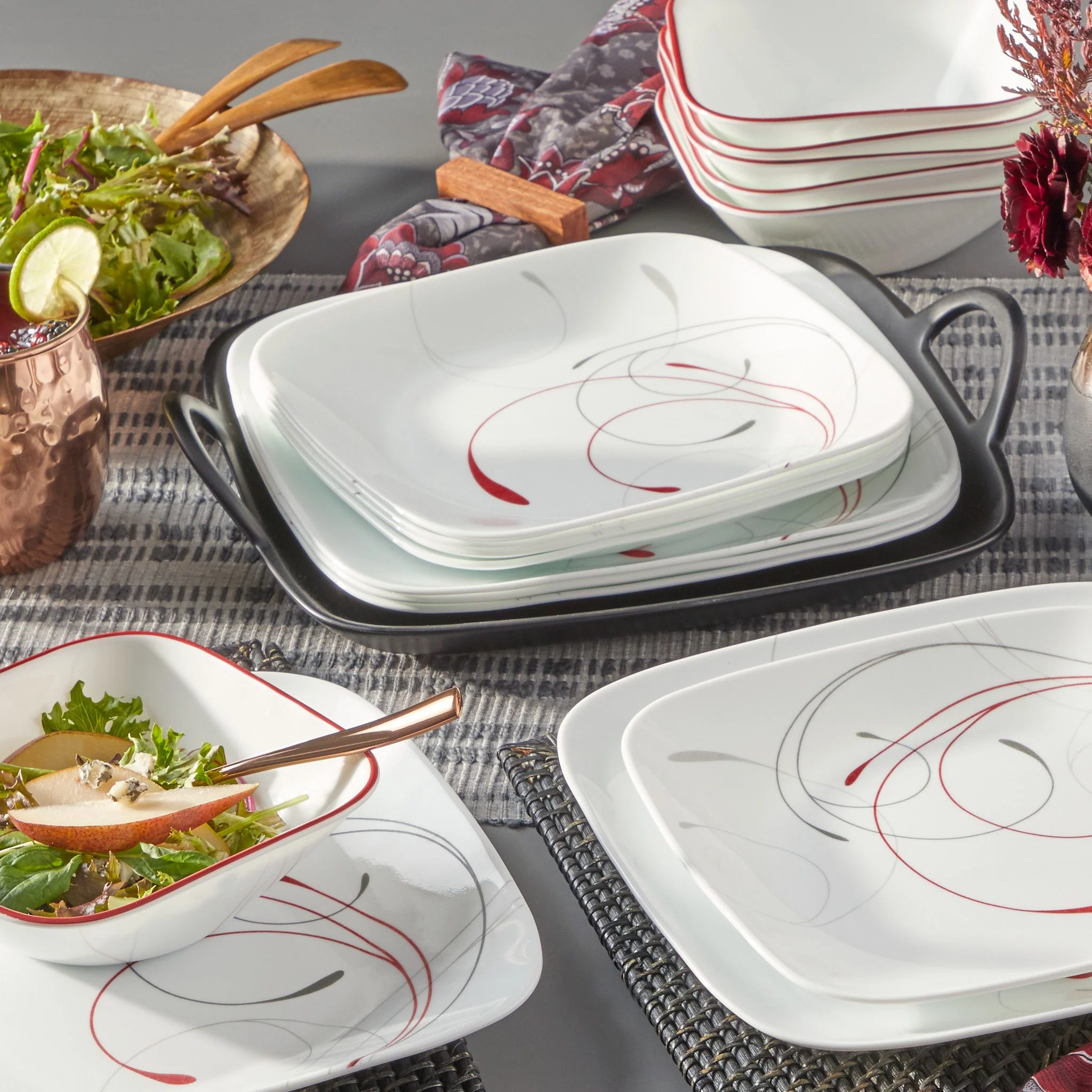Corelle® Square Splendor 18-piece Dinnerware Set, Service for 6 - Image 3