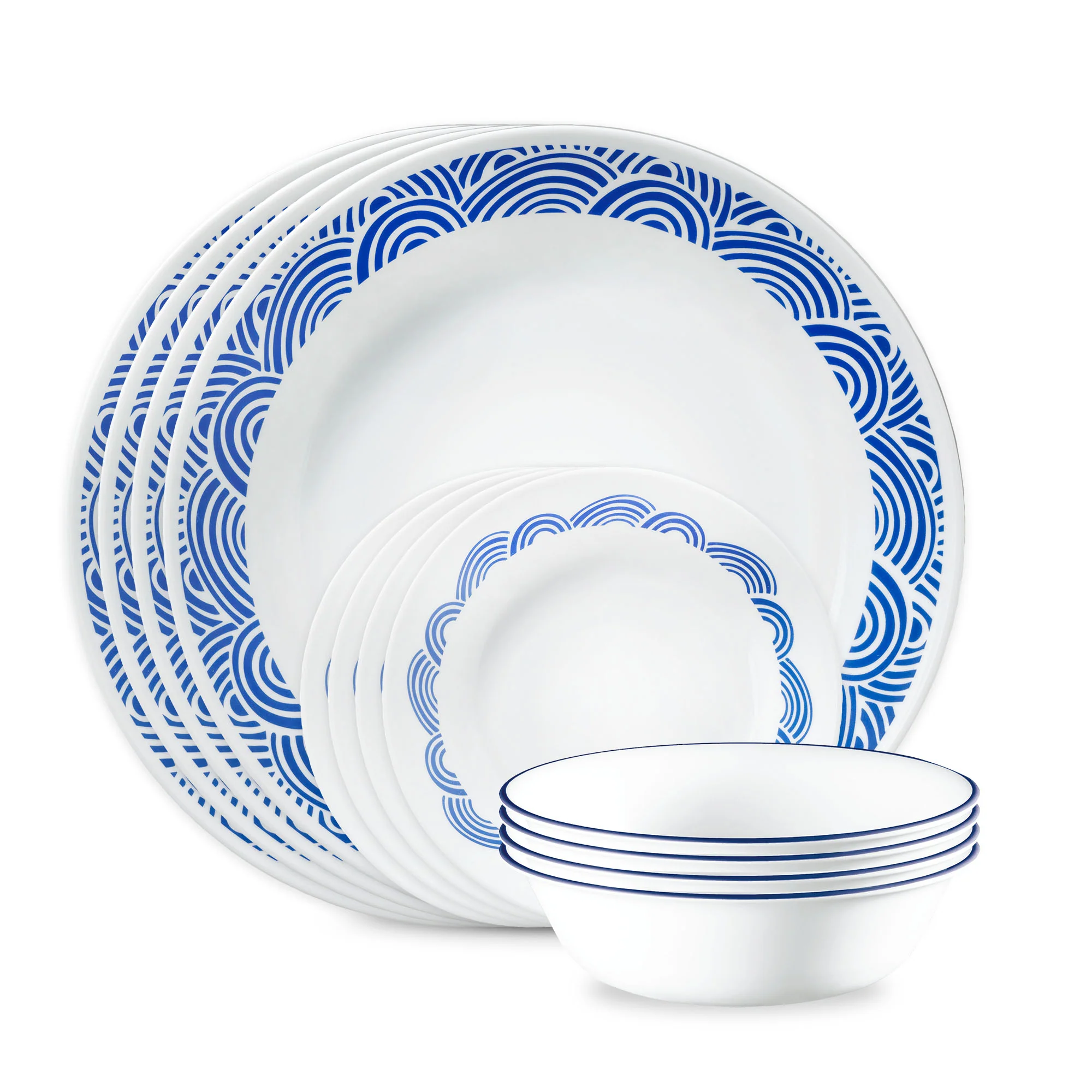 Corelle® Rolling Waves 18-piece Dinnerware Set, Service for 6