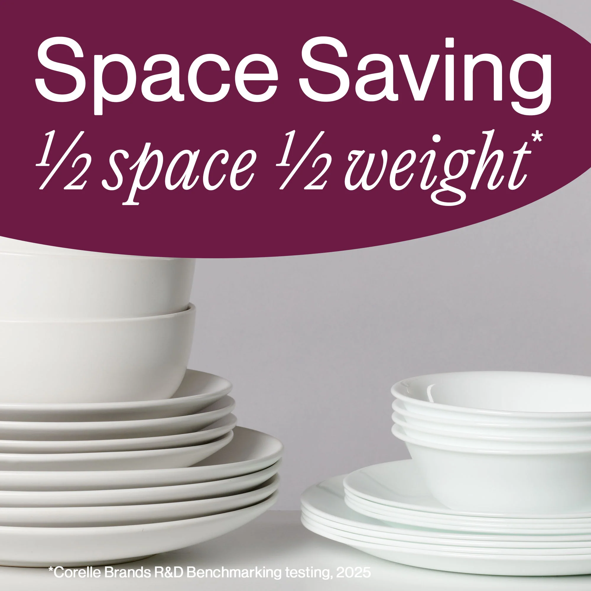 Corelle® Winter Frost White Dinnerware Set – Service for 8 + Meal Bowls - Image 9