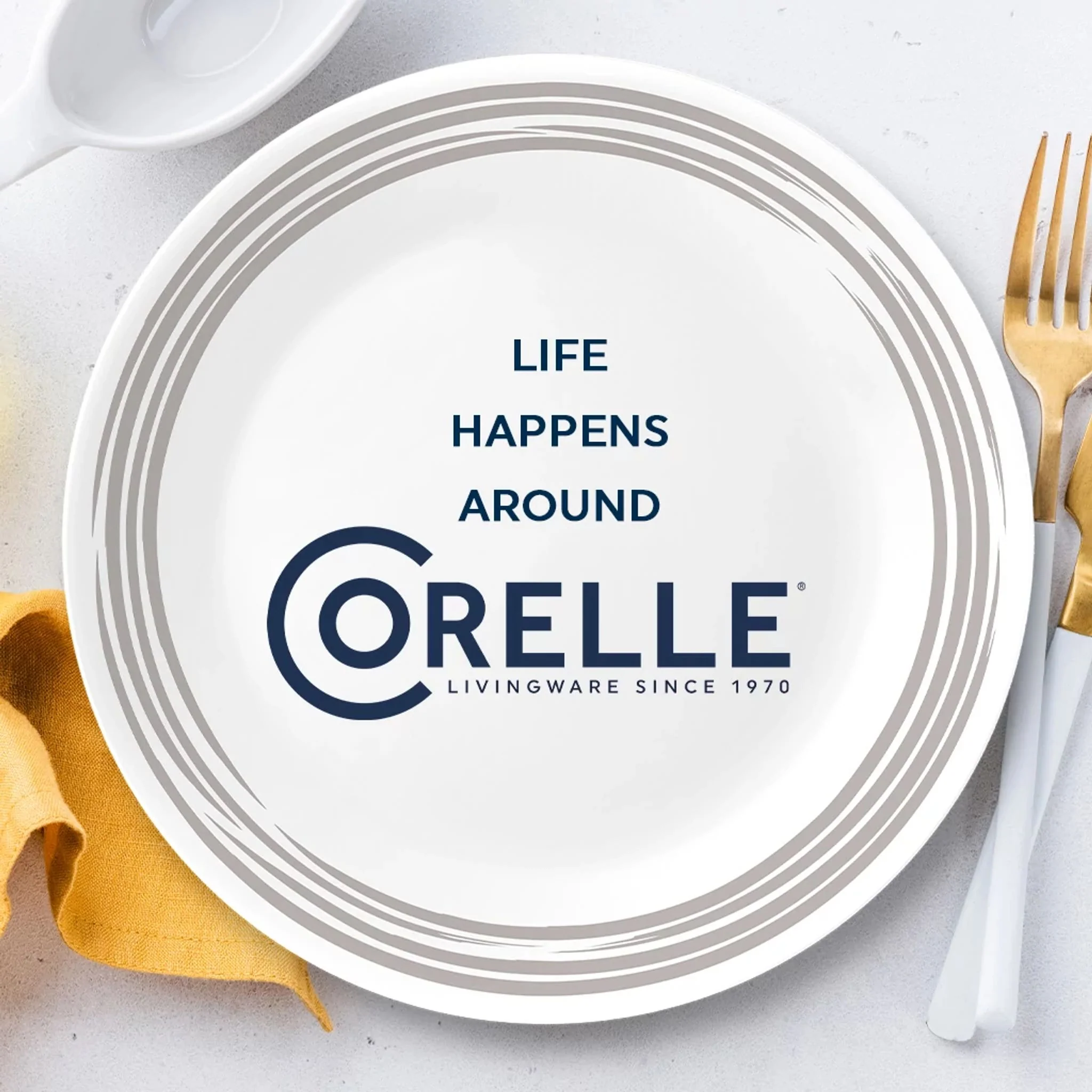 Corelle® Brushed Silver 8.5" Salad Plate - Image 5