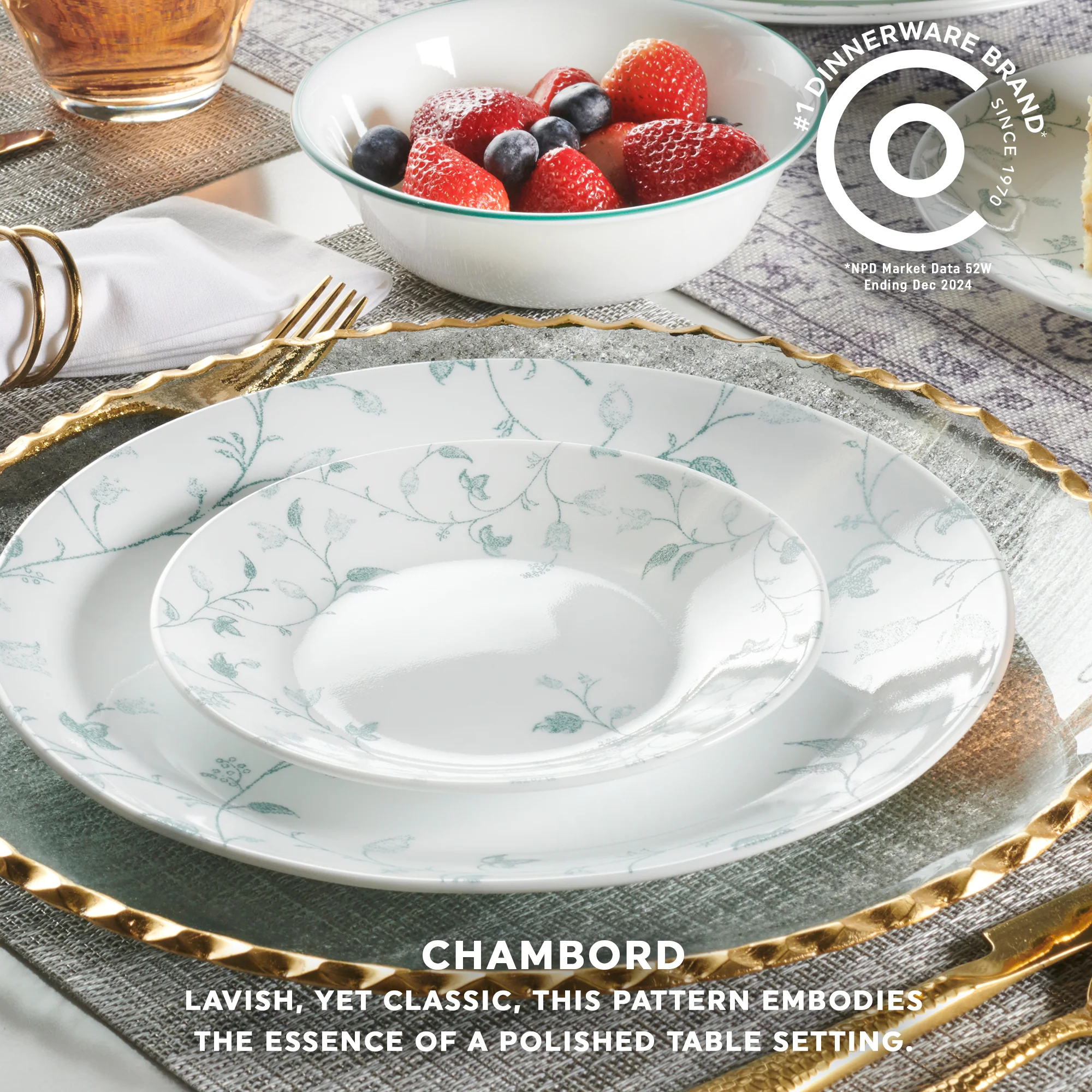Corelle® Chambord 18-piece Dinnerware Set, Service for 6 - Image 3
