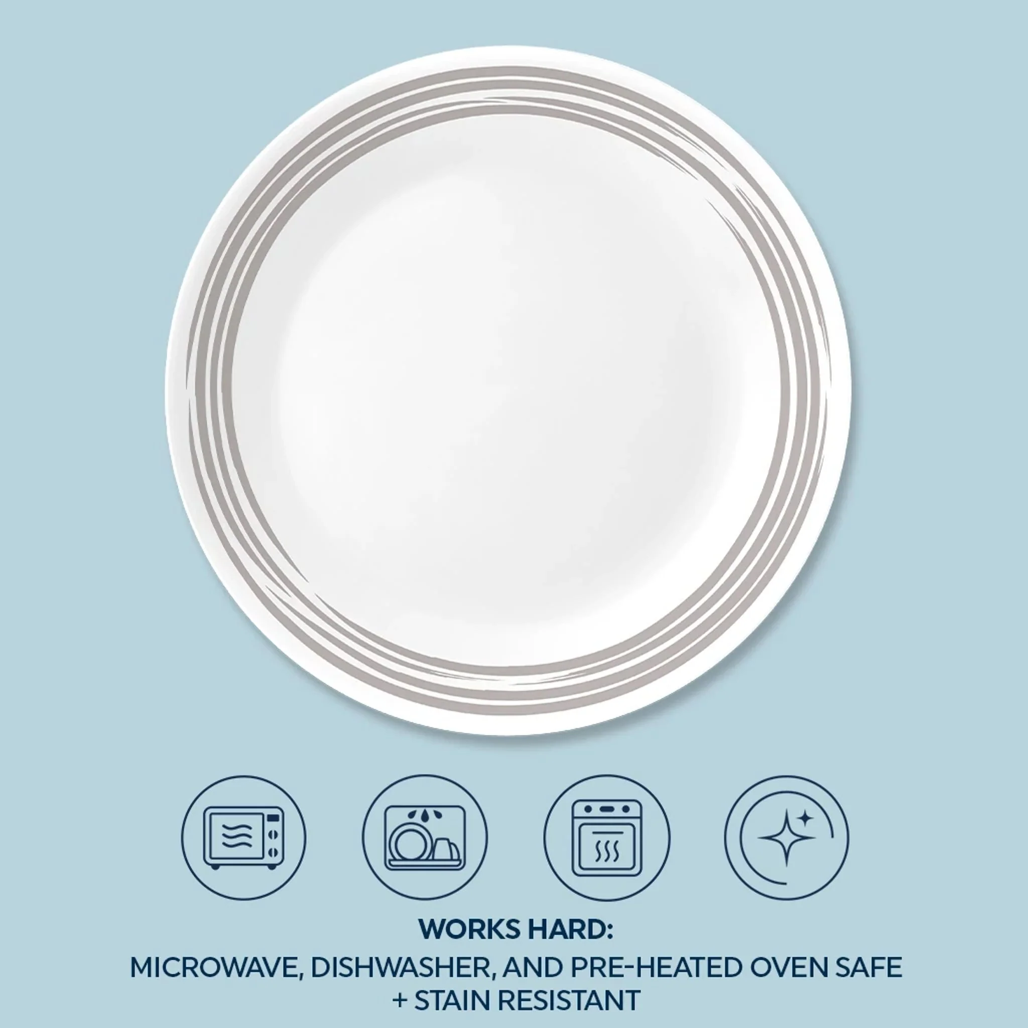 Corelle® Brushed Silver 8.5" Salad Plate - Image 3