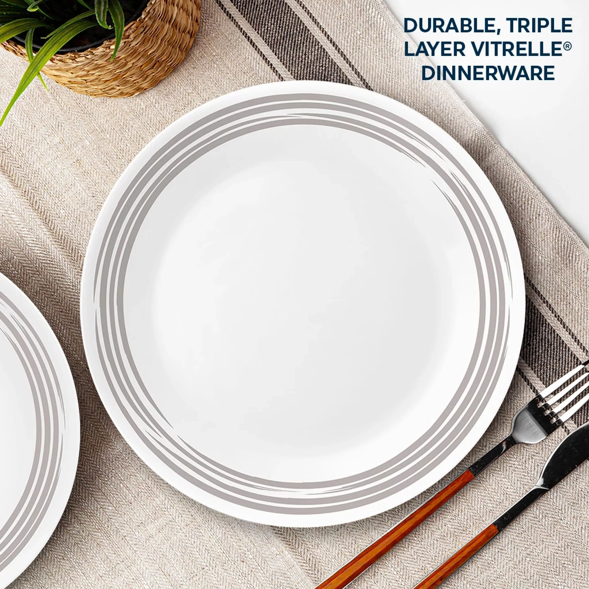 Corelle® Brushed Silver 8.5" Salad Plate - Image 2