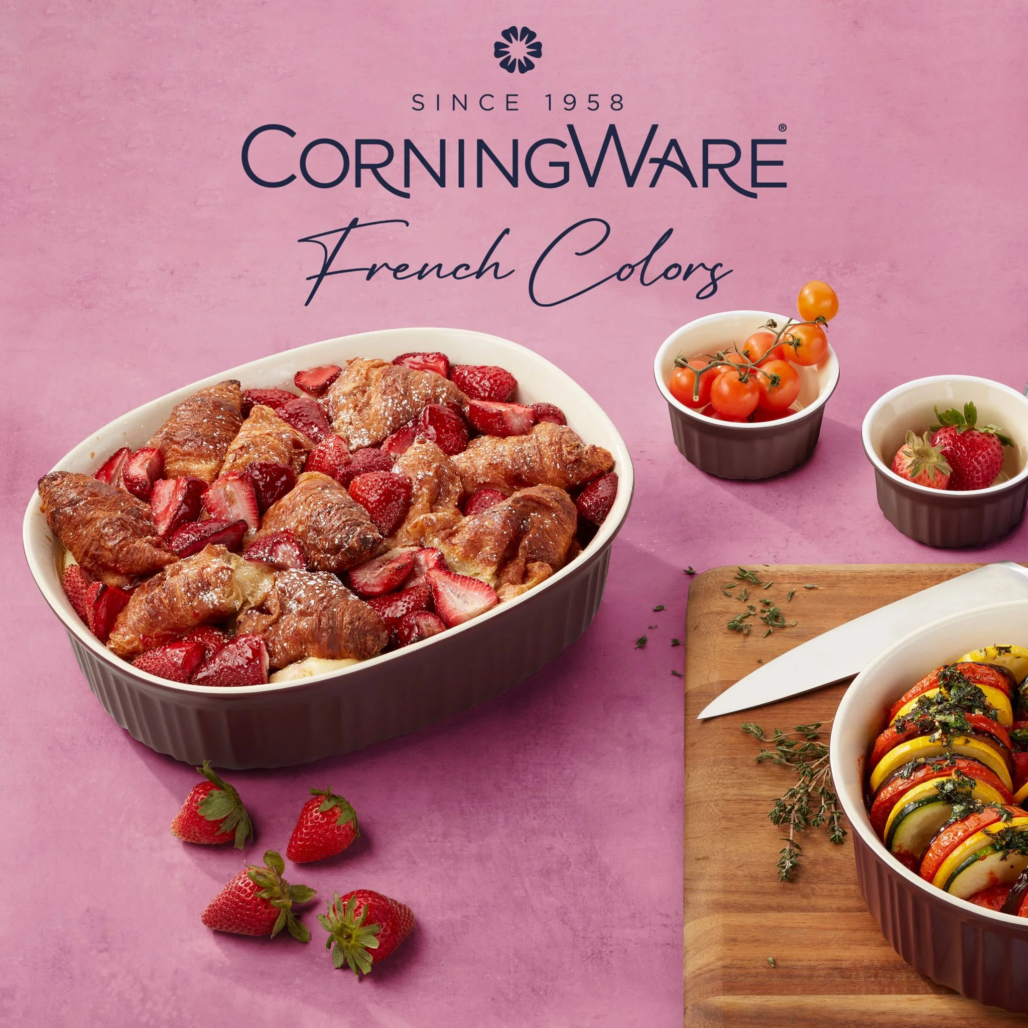 CorningWare® French Colors 10-piece Bakeware Set, Cabernet - Image 5