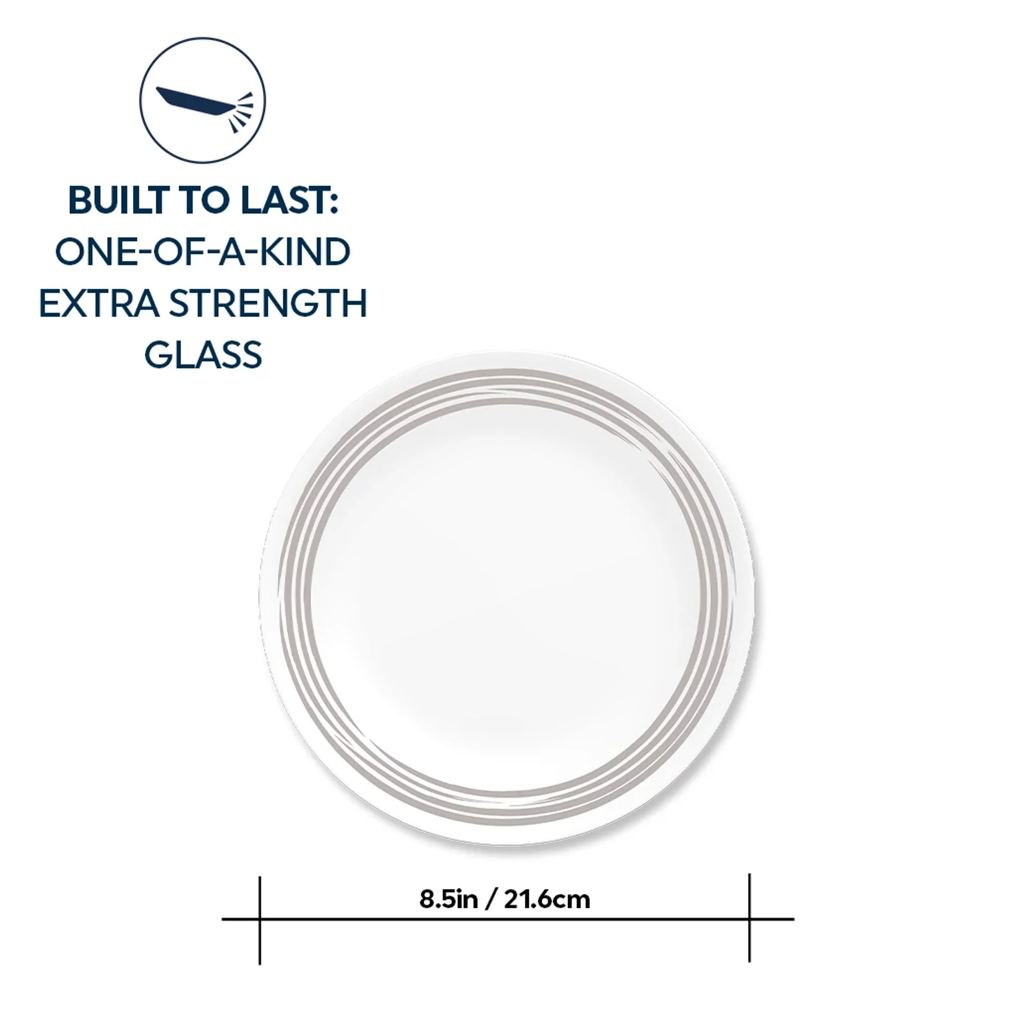 Corelle® Brushed Silver 8.5" Salad Plate - Image 4