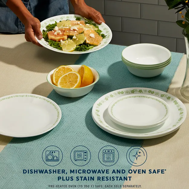 Corelle® Spring Blossom Green 10.25" Dinner Plate - Image 3