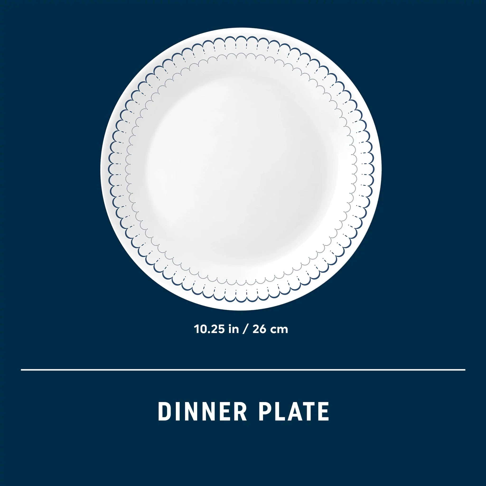 Corelle® Caspian Lace 10.25" Dinner Plate - Image 3