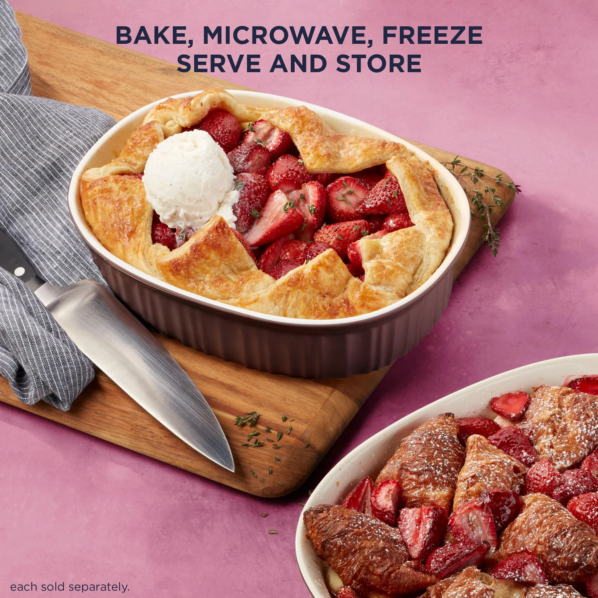 CorningWare® French Colors 2.5-quart Oval Baking Dish, Cabernet - Image 3