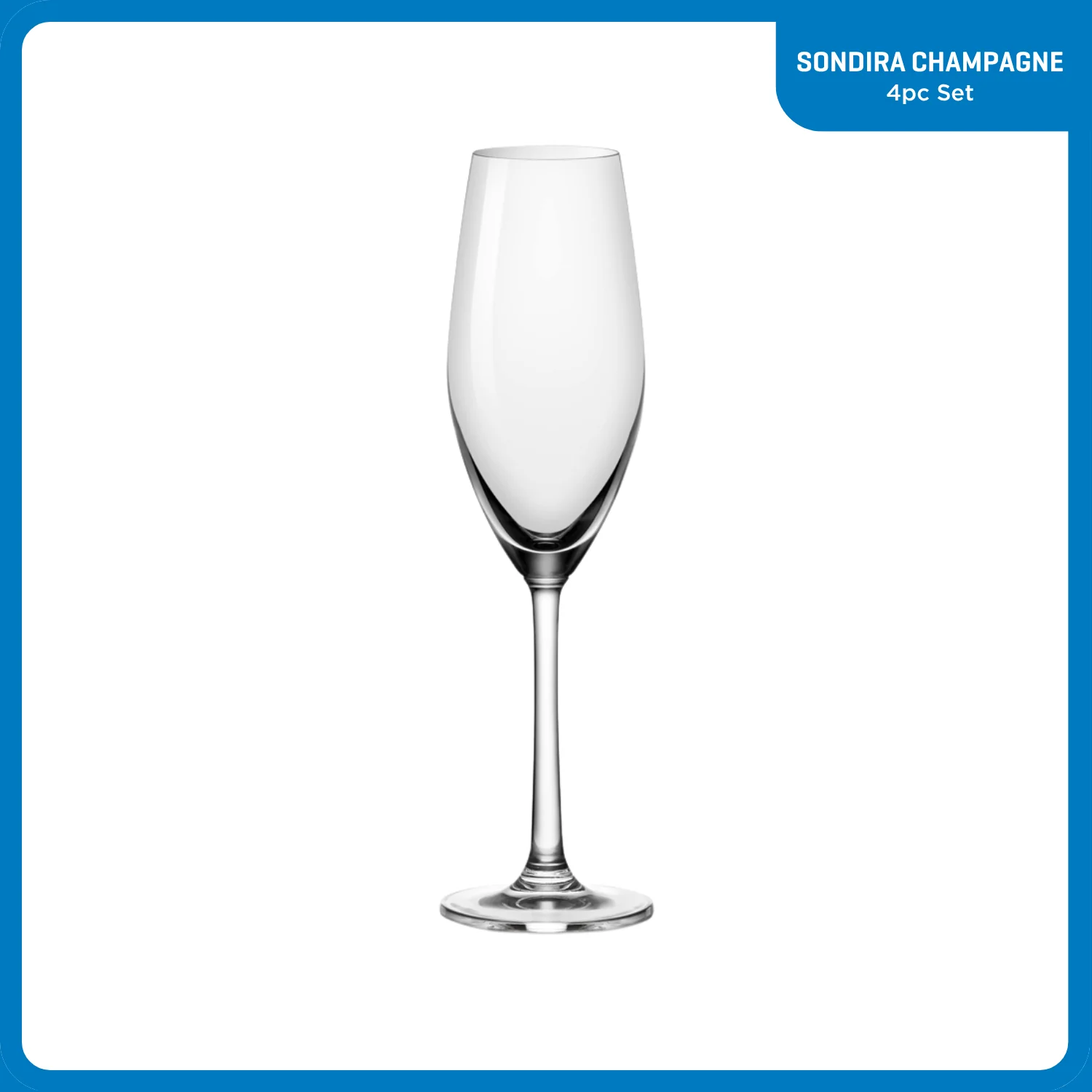 Ocean Glassware Ocean Glass Sondria Champagne Flute Glasses (4-pieces), 7.25-ounce, Dishwasher Safe - Image 2