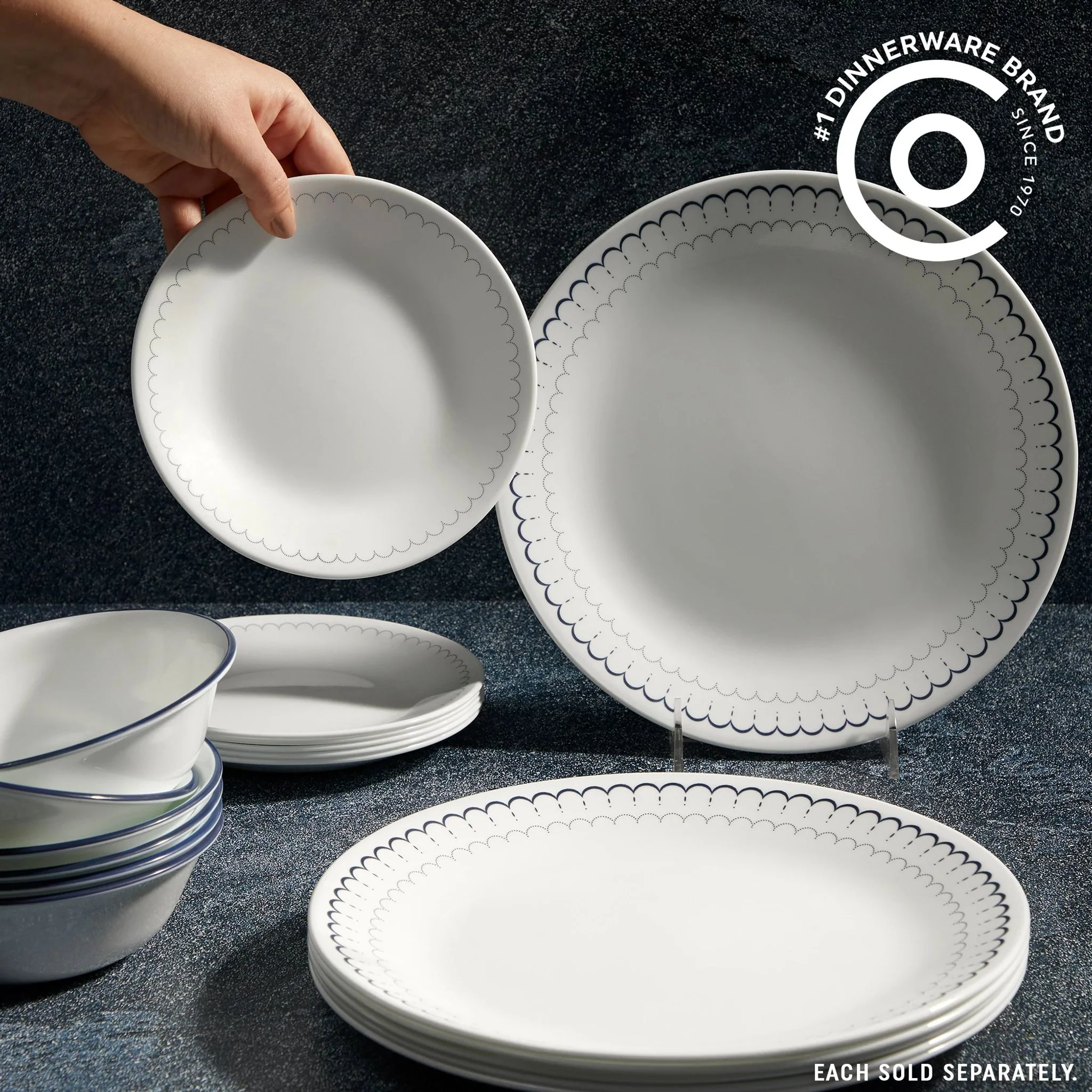 Corelle® Caspian Lace 10.25" Dinner Plate - Image 4