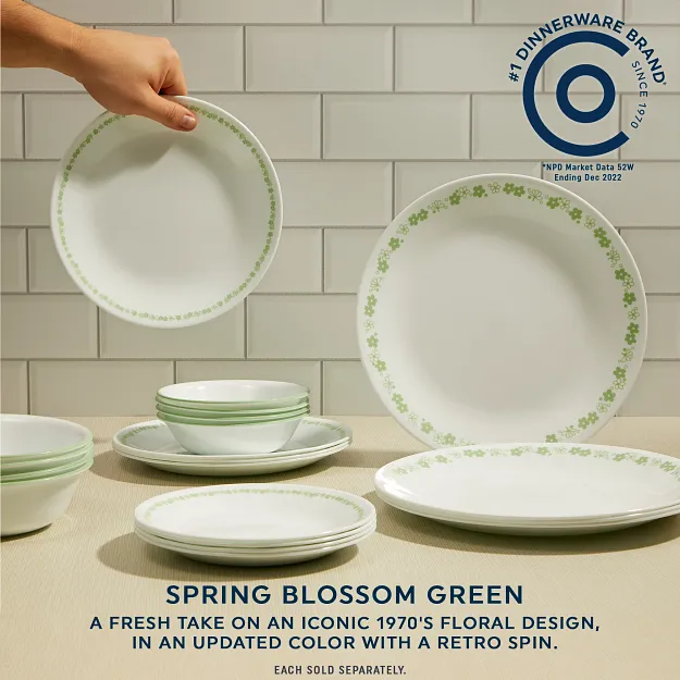 Corelle® Spring Blossom Green 10.25" Dinner Plate - Image 2
