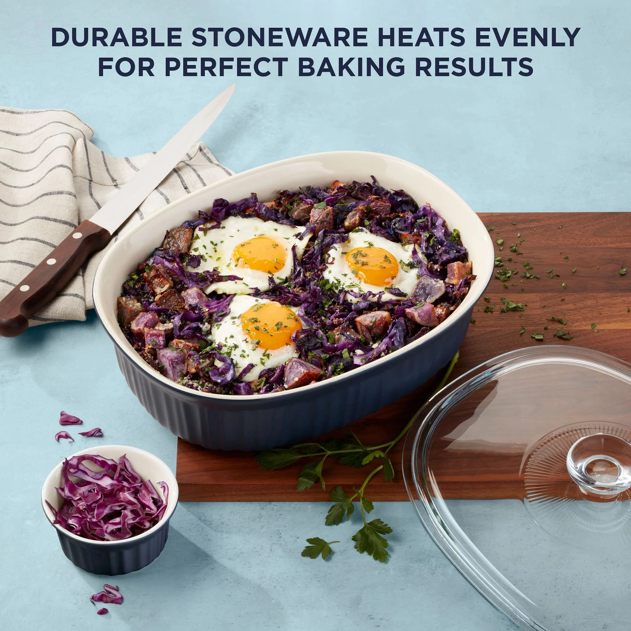 CorningWare® French Colors 10-piece Oval Bakeware Set, Navy - Image 4