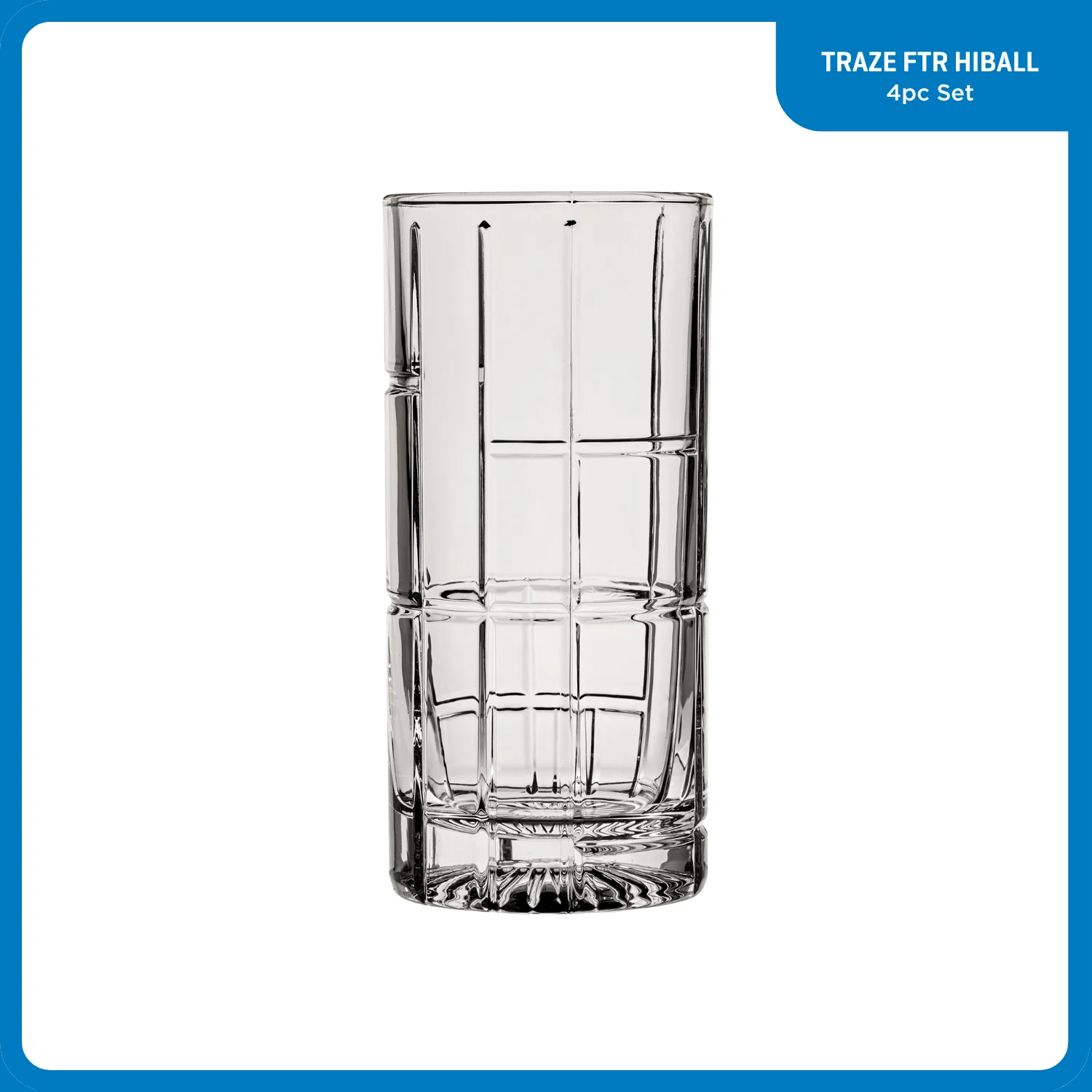 Ocean Glassware Ocean Glass Traze FTR Highball Glasses (4-Pieces), 12-ounce, Dishwasher Safe - Image 2