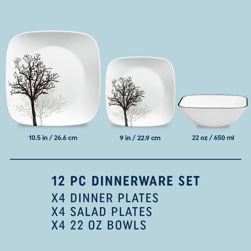Corelle® Timber Shadows 12-piece Dinnerware Set, Service for 4 - Image 2