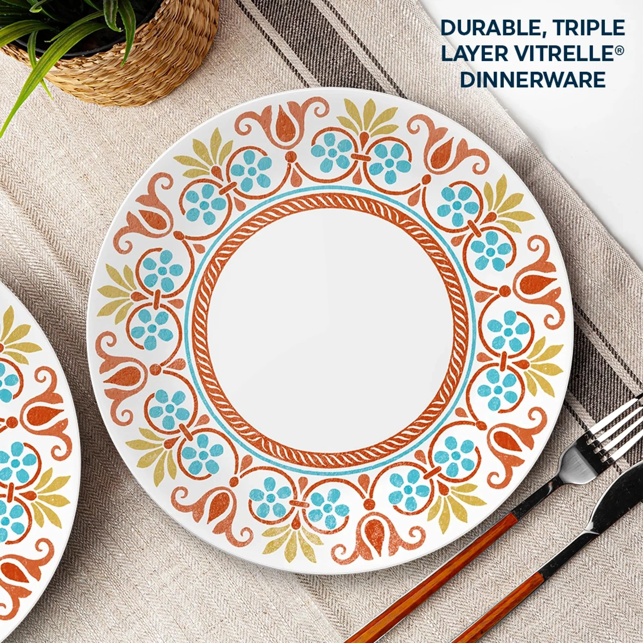 Corelle® Global Collection Terracotta Dreams 10.25" Dinner Plate - Image 2