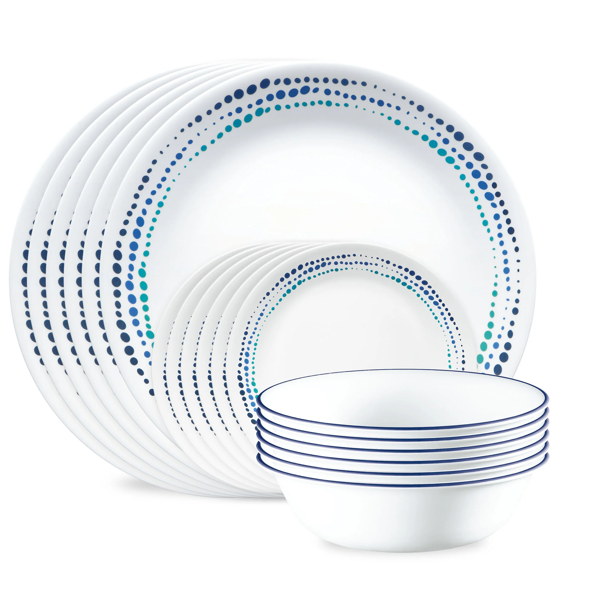 Corelle® Ocean Blues 18-piece Dinnerware Set, Service for 6