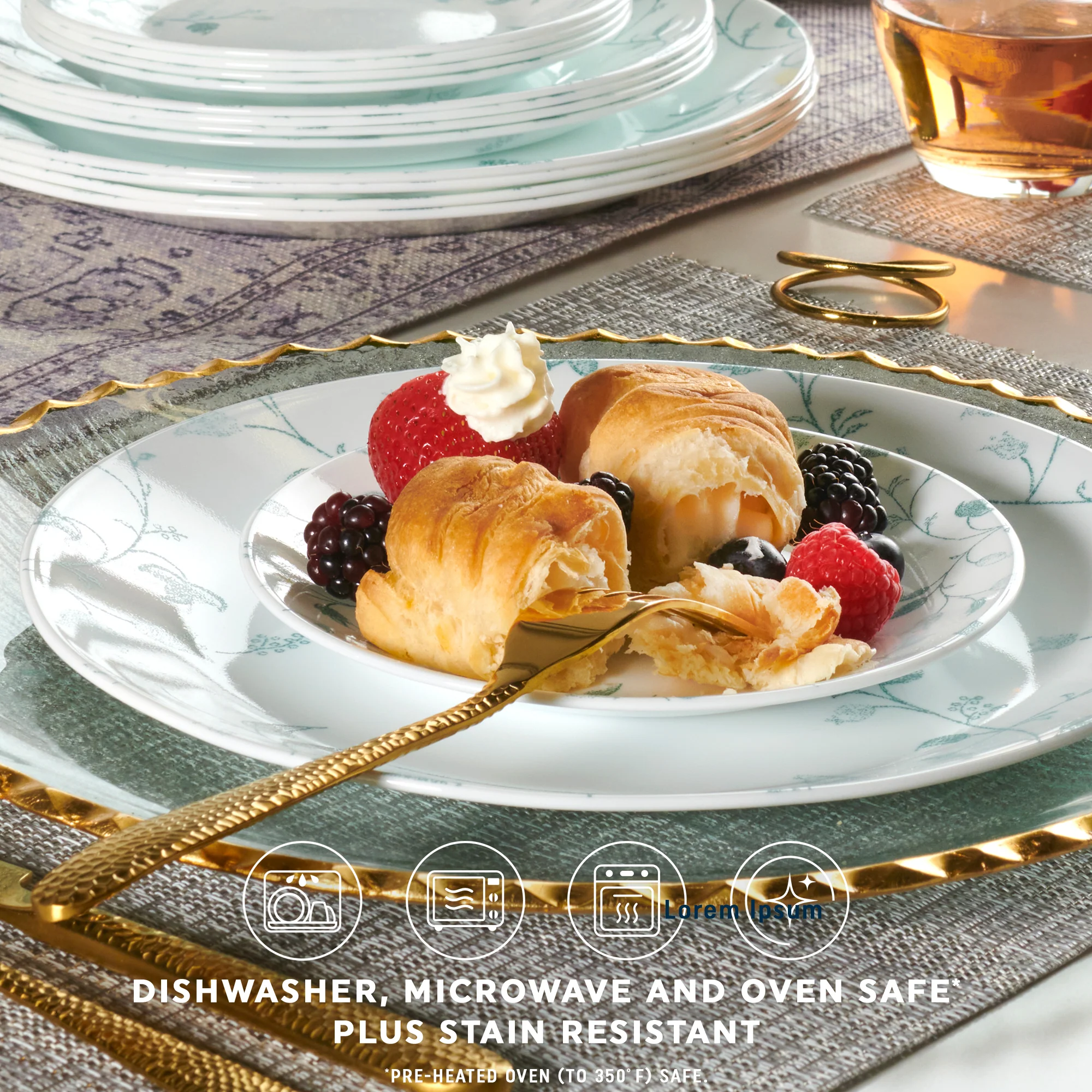 Corelle® Chambord 18-piece Dinnerware Set, Service for 6 - Image 4