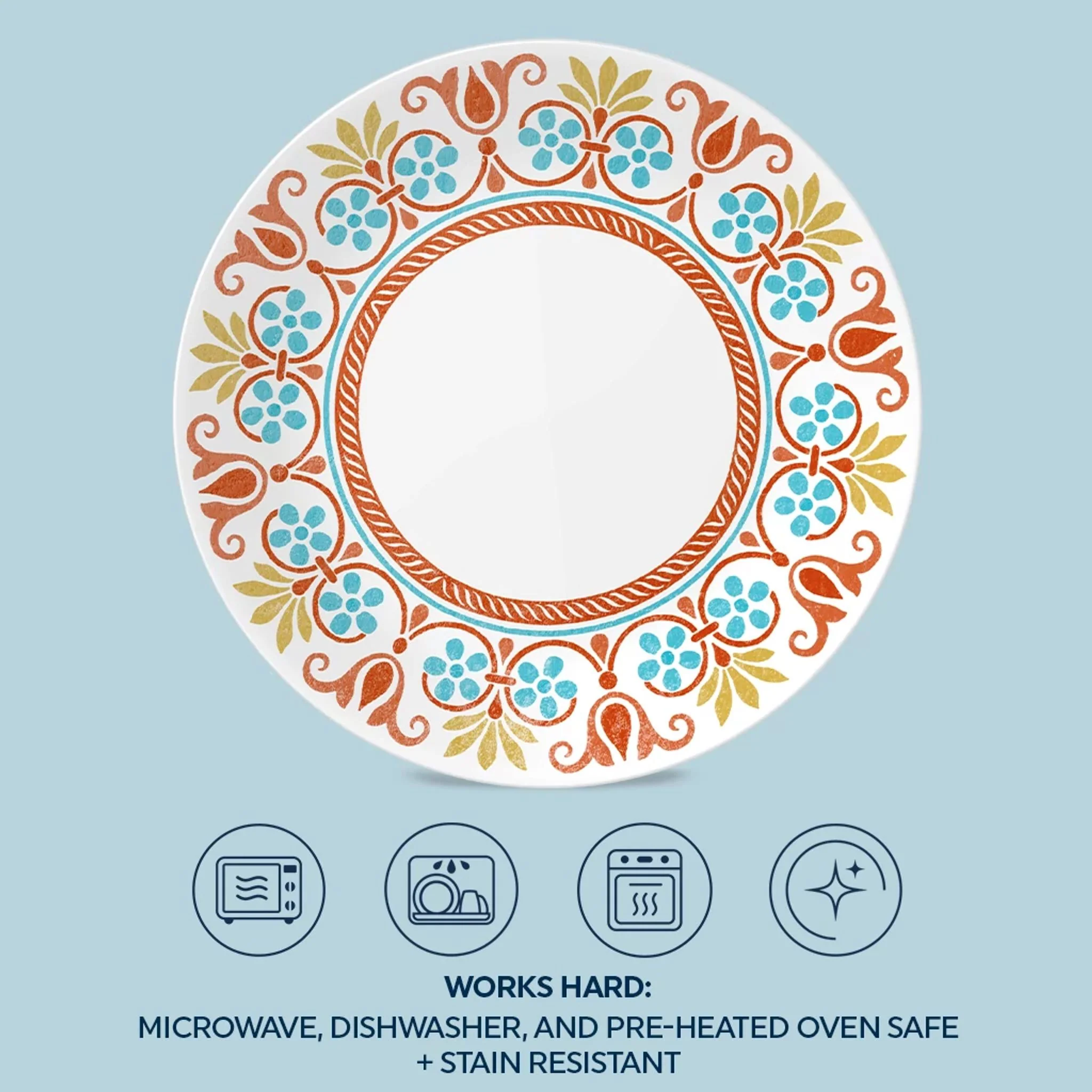 Corelle® Global Collection Terracotta Dreams 10.25" Dinner Plate - Image 3