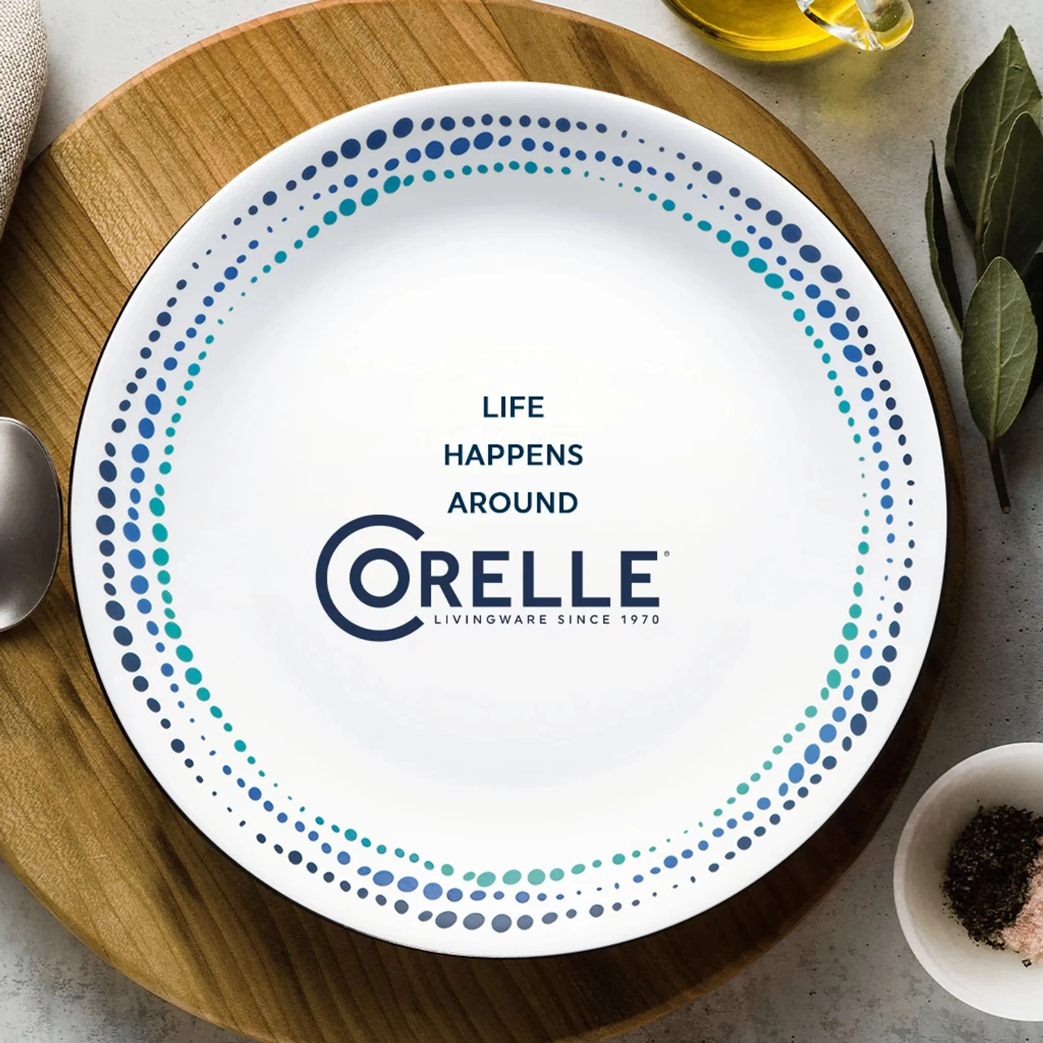 Corelle® Ocean Blues 16-piece Mugless Dinnerware Set, Service for 4 - Image 7