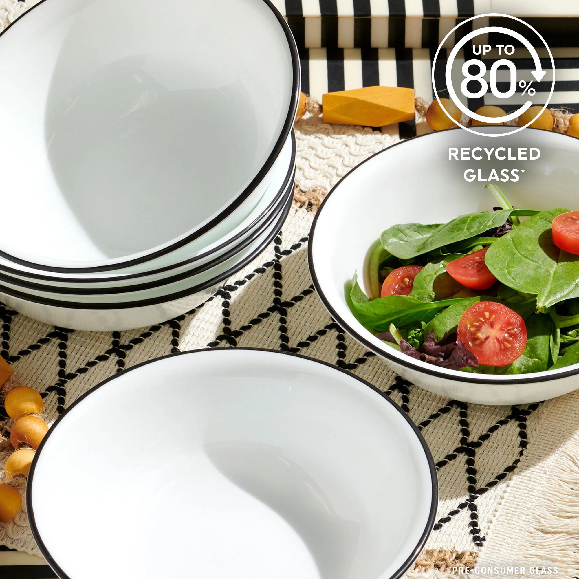 Corelle® Delicate Grid 18-piece Dinnerware Set, Service for 6 - Image 3