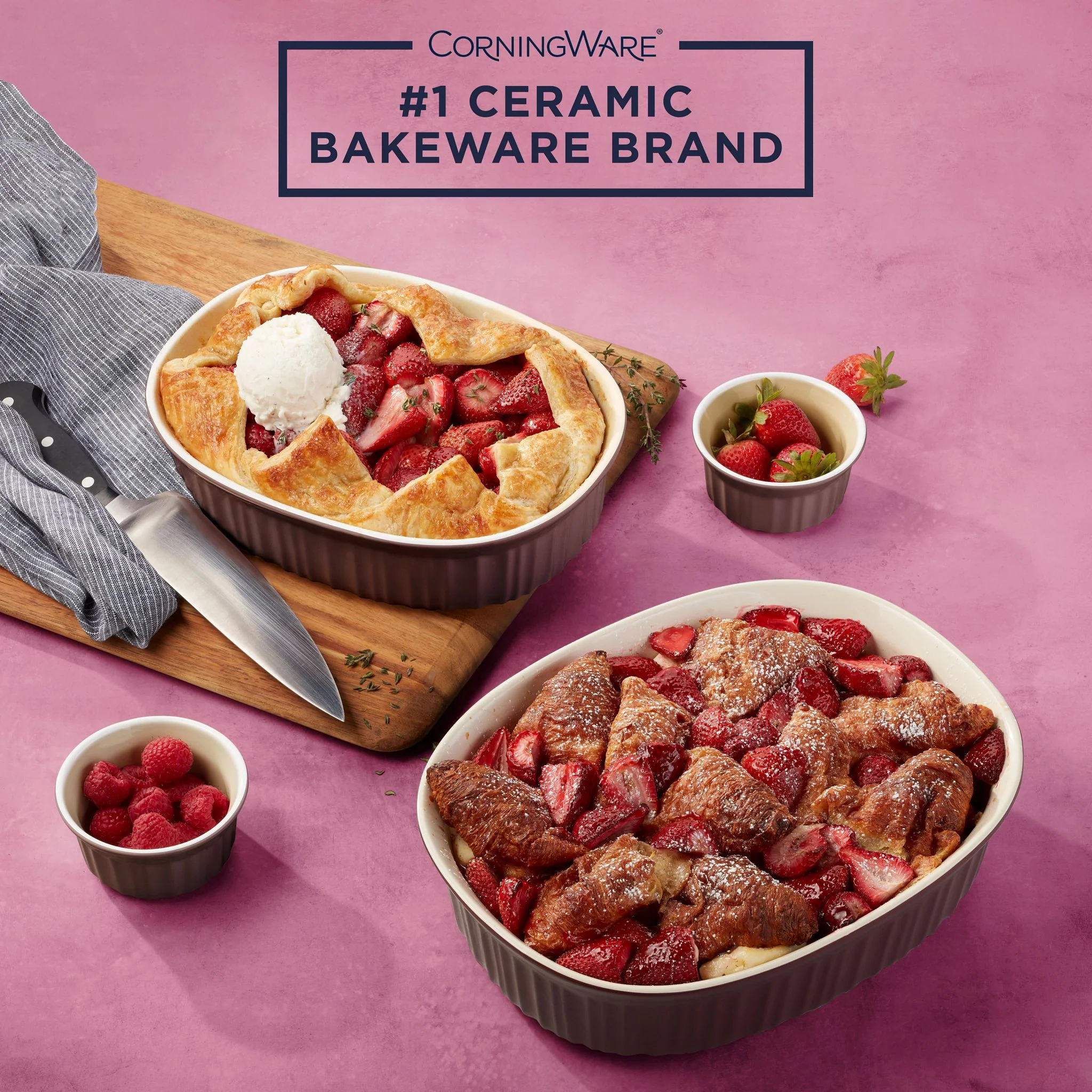 CorningWare® French Colors 10-piece Bakeware Set, Cabernet - Image 2
