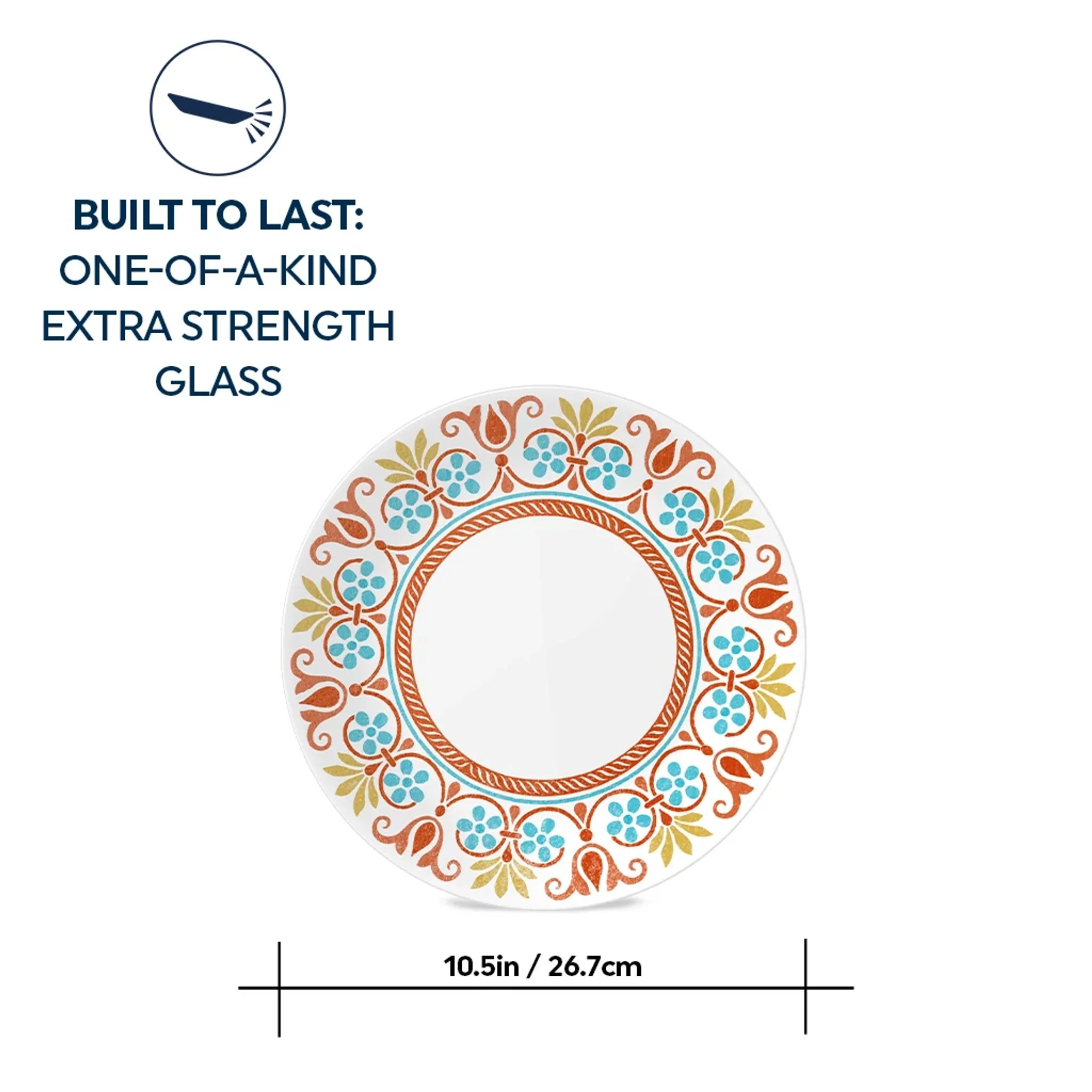 Corelle® Global Collection Terracotta Dreams 10.25" Dinner Plate - Image 4