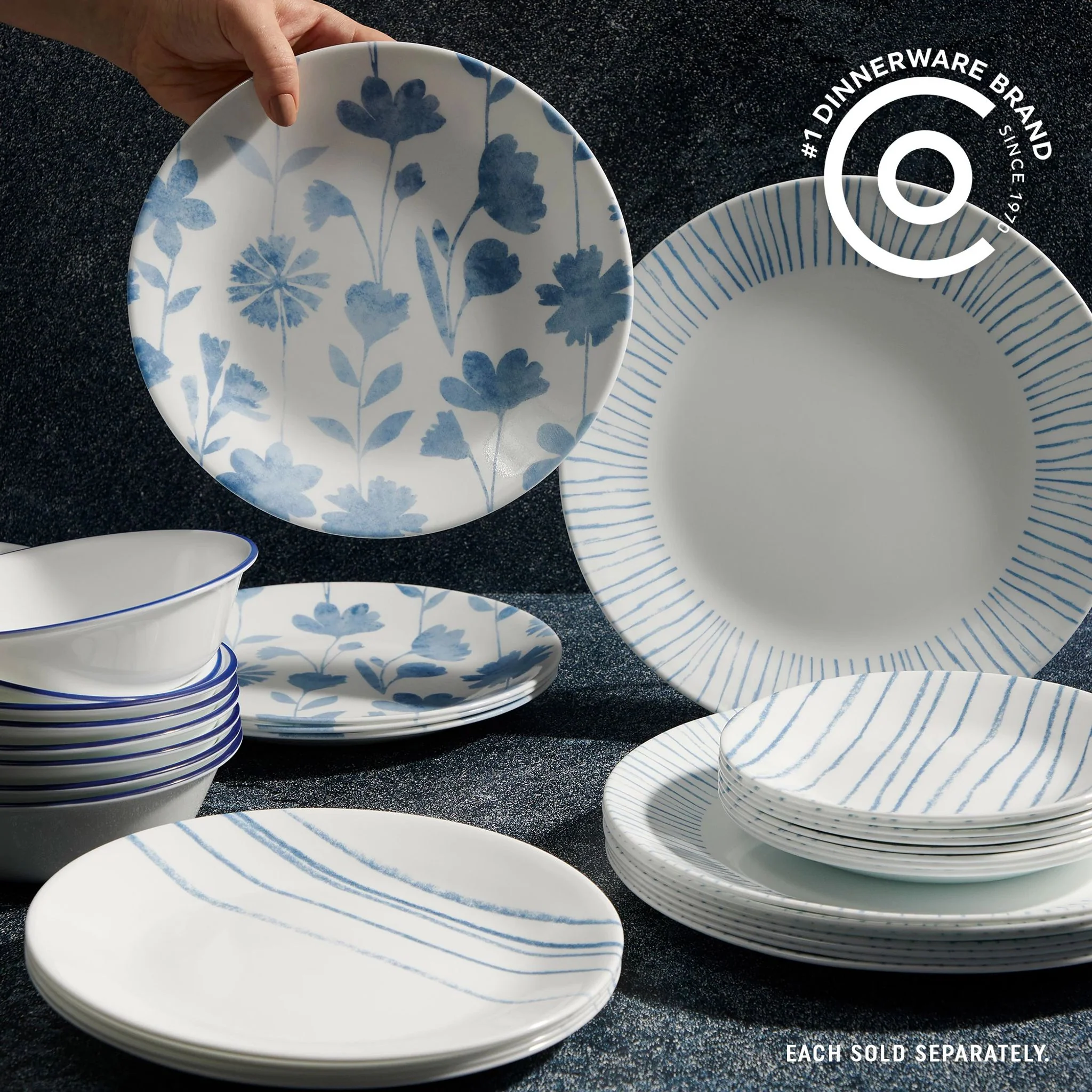 Corelle® Botanical Stripes 18-ounce Cereal Bowl - Image 3
