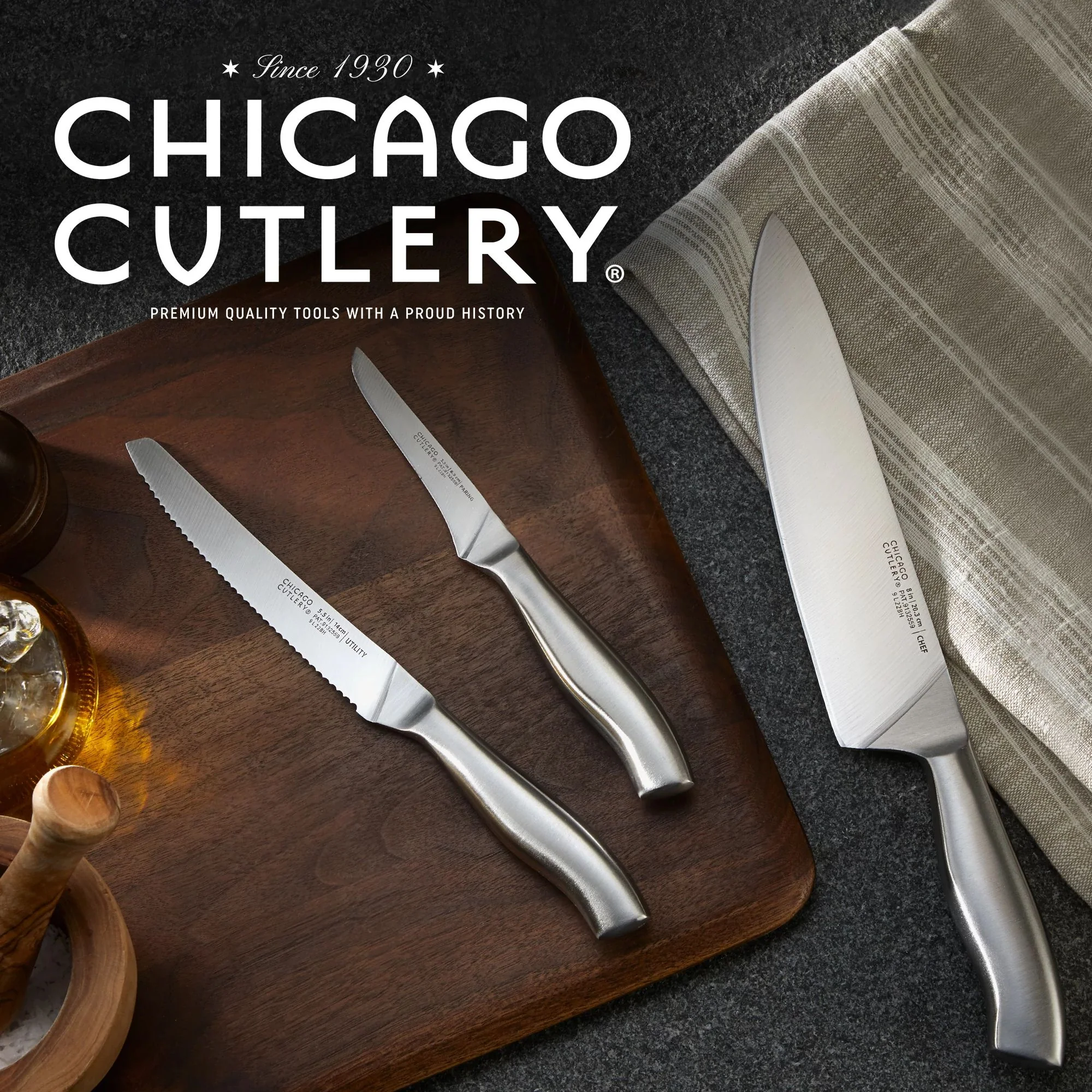 Chicago Cutlery® Insignia SteelTM 3-piece Knife Set - Image 5