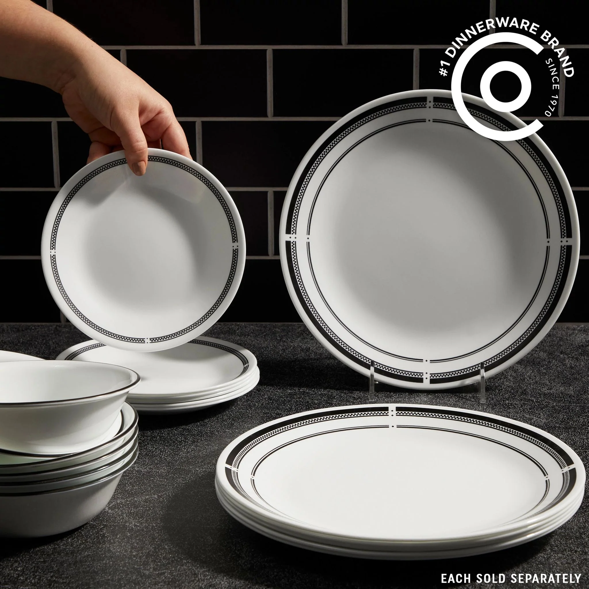 Corelle® Brasserie 6.75" Appetizer Plate, 6-pack - Image 3