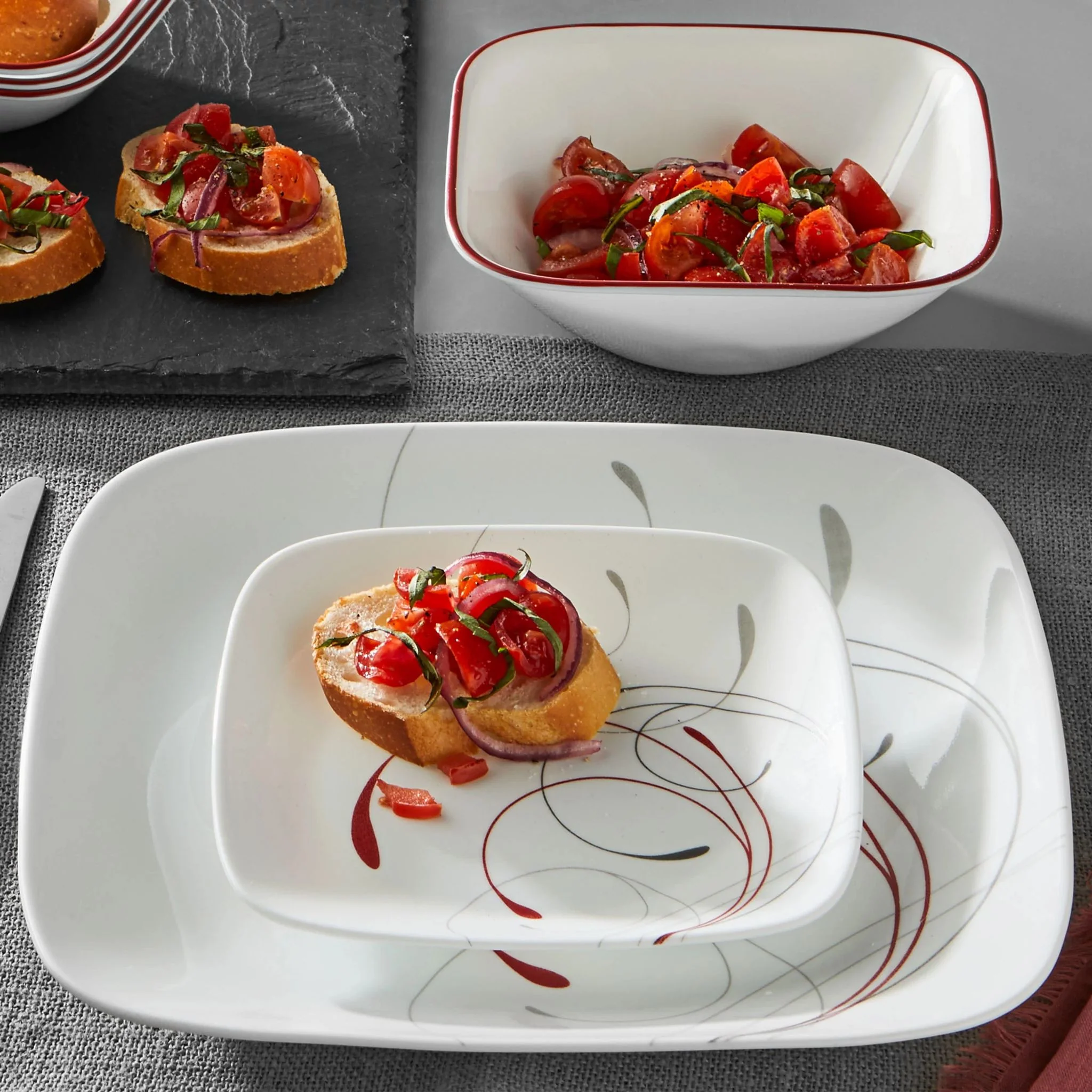 Corelle® Square Splendor 12-piece Dinnerware Set, Service for 4 - Image 3