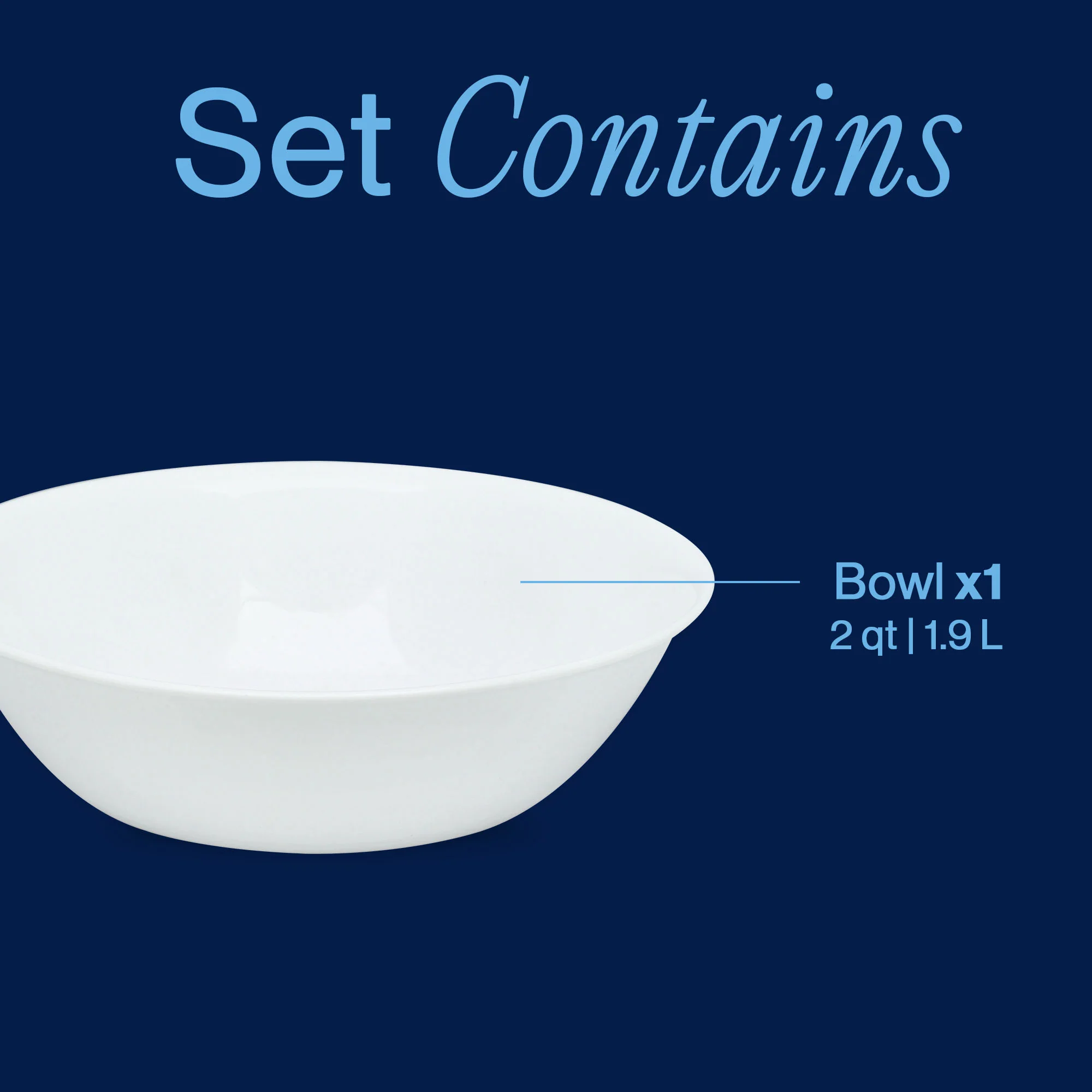 Corelle® Winter Frost White 2-quart Large Serving Bowl - Image 3