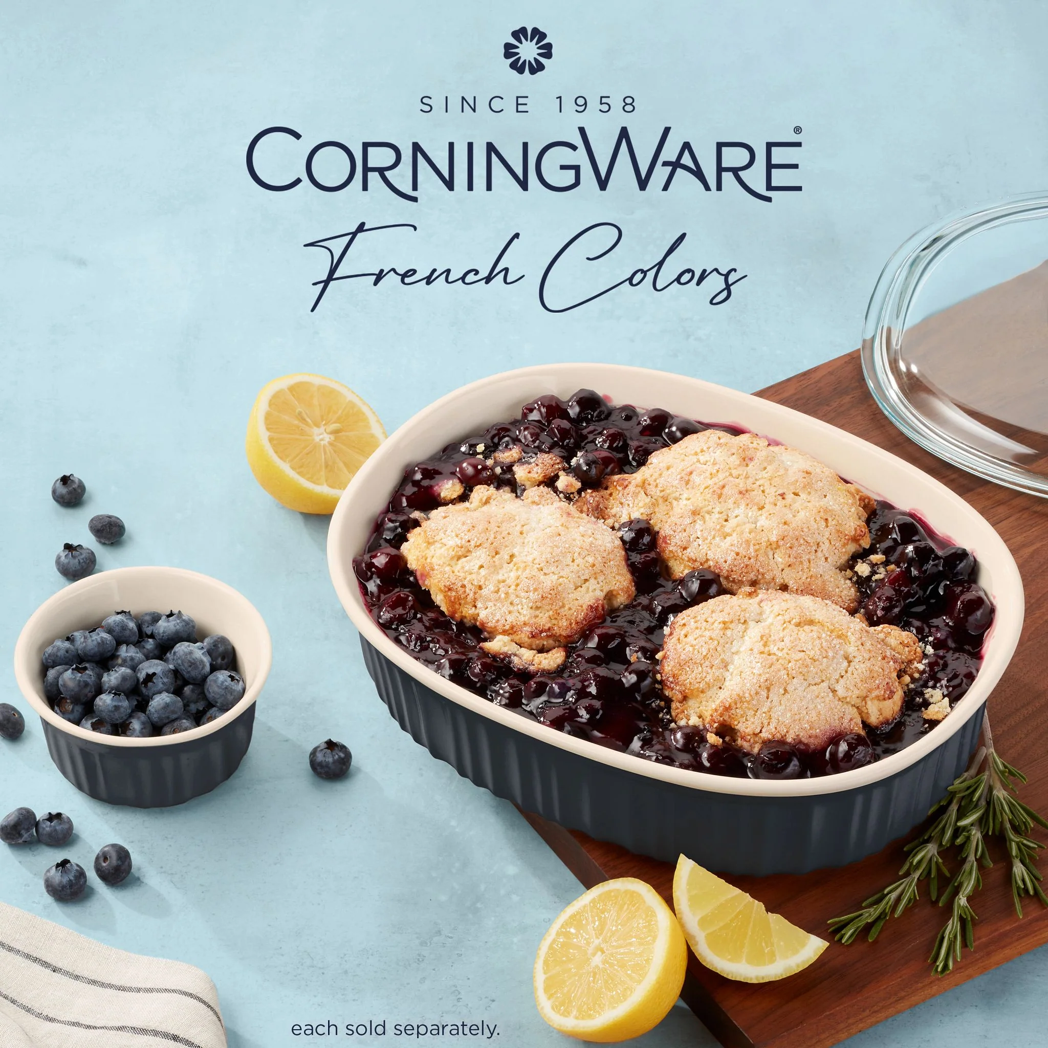 CorningWare® French Colors 2.5-quart Oval Baking Dish, Navy - Image 4