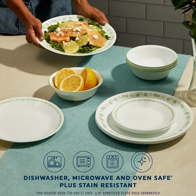 Corelle® Spring Blossom Green 12-piece Dinnerware Set, Service for 4 - Image 4