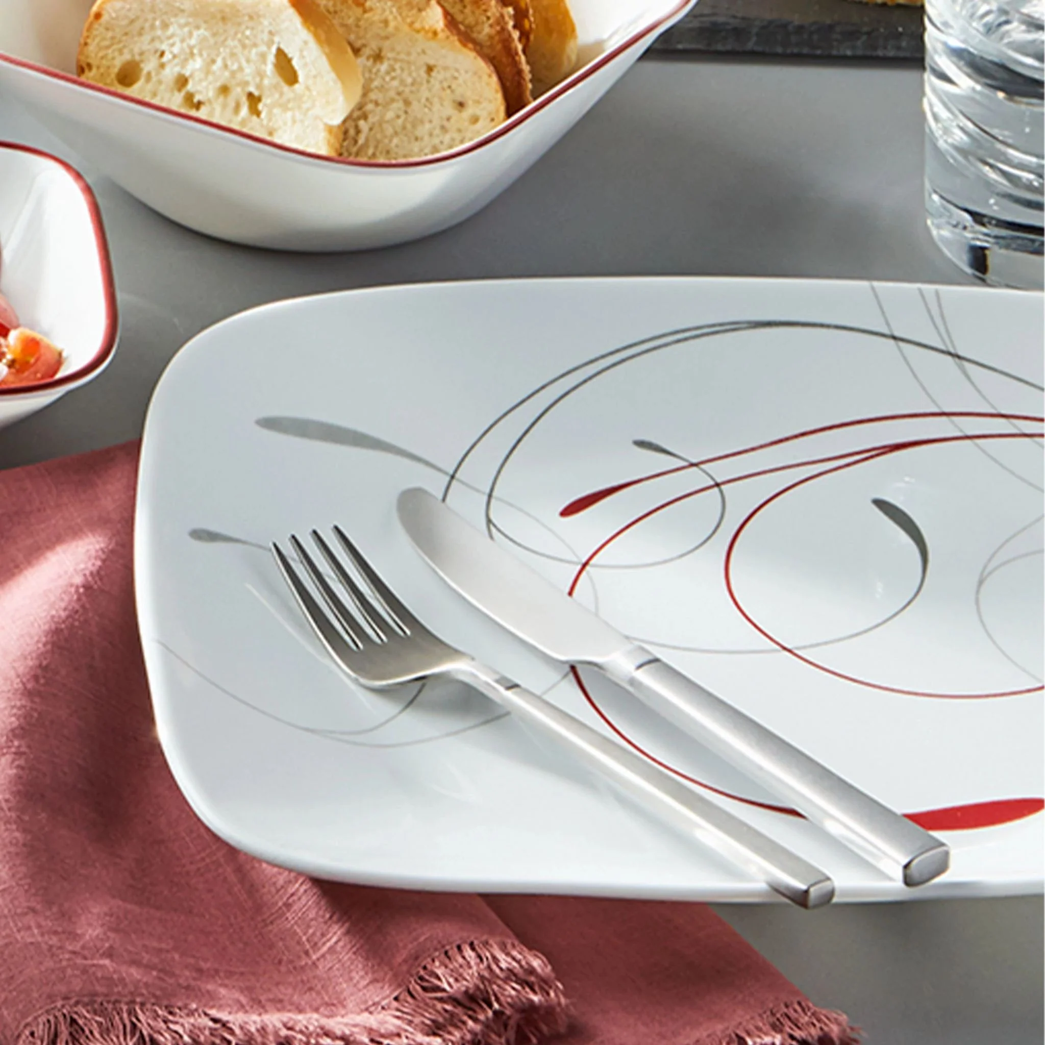 Corelle® Square Splendor 12-piece Dinnerware Set, Service for 4 - Image 5
